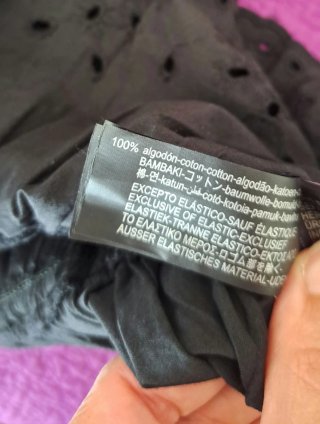 Top Zara Negro Nido Abeja Talla XS