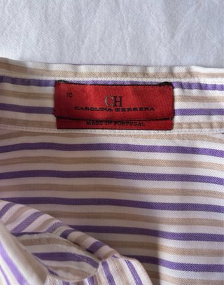 Camisa Carolina Herrera Rayas Talla 10