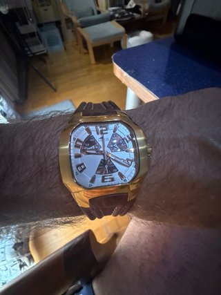 Reloj Lotus Dorado Correa Marrón