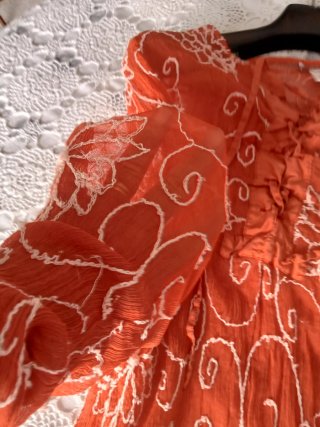 Camicia in seta arancione