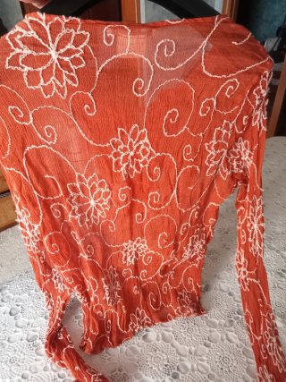 Camicia in seta arancione