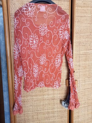 Camicia in seta arancione