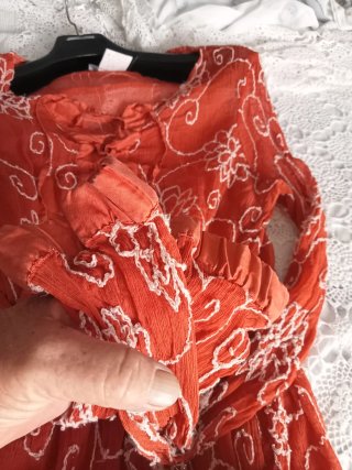 Camicia in seta arancione