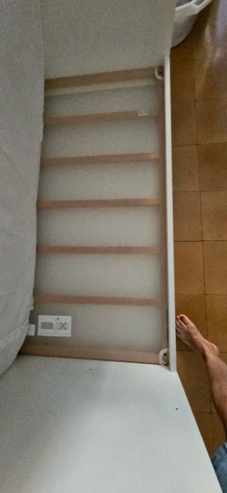 Cuna bebé IKEA blanca con cajones