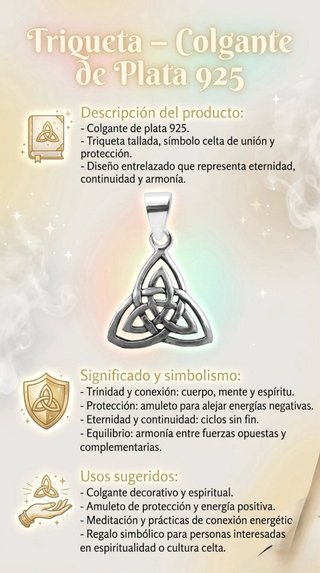 Colgante Triqueta de Plata de Ley 925