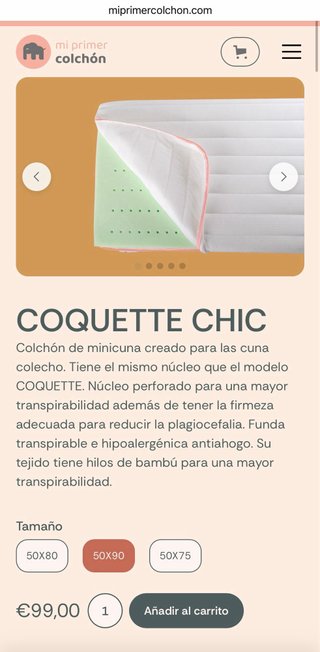 Colchón minicuna