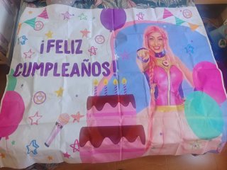 Cartel Lona Luli Pampin Feliz Cumpleaños 150x120