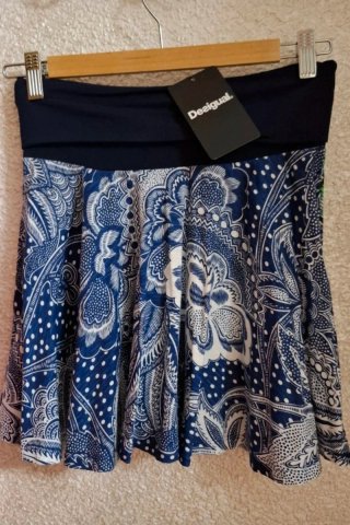 Falda Desigual Talla Única Multicolor