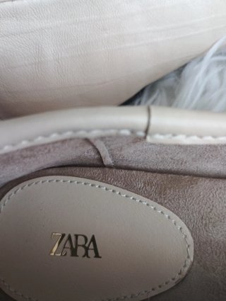 Manoletinas Zara Beige Talla 38