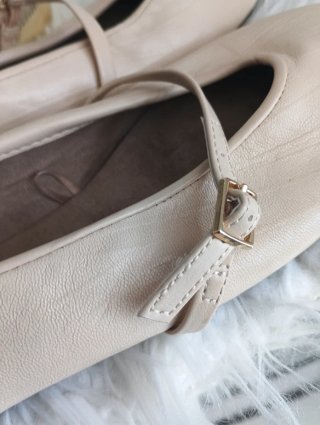 Manoletinas Zara Beige Talla 38