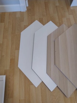 Baldas Armario Esquinero Ikea Madera y Blanco