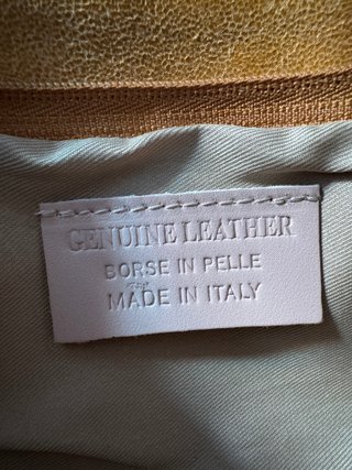 Bolso mostaza bandolera piel
