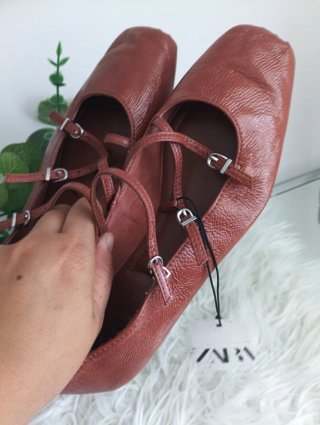 Bailarinas Zara Marrones Talla 38