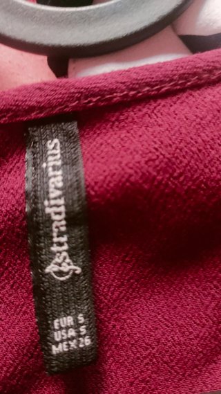 Blusa Stradivarius Roja Talla S granate