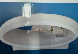 Candeeiro de parede cerâmica branco novo