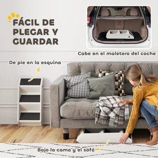 Escalera para mascotas Pawhut 3 peldaños