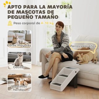 Escalera para mascotas Pawhut 3 peldaños