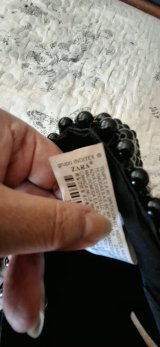 Bolso Zara Negro Cuentas Cristal Vintage Fiesta