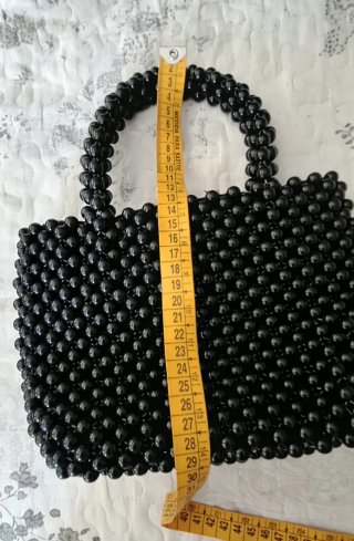 Bolso Zara Negro Cuentas Cristal Vintage Fiesta