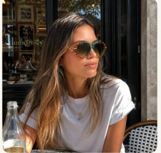 Gafas de sol piloto mujer leopardo turquesa