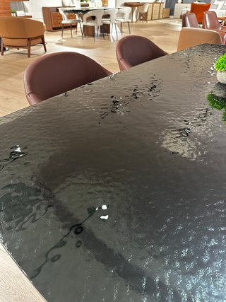 Mesa de comedor extensible cristal negro