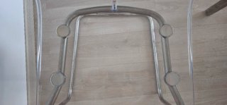 Silla Ikea Tobías Transparente y Metal