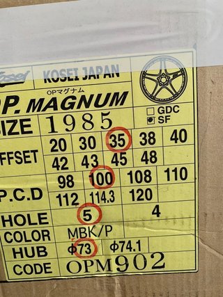 4 LLANTAS KOSEI op magnun 8.5X19 5x100 et35 black