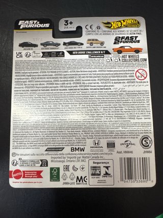 Hot Wheels Premium Fast & Furious 1970 Dodge Chall