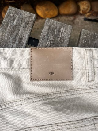 Jeans Zara crema T.36 con etiqueta