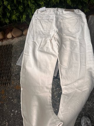 Jeans Zara crema T.36 con etiqueta