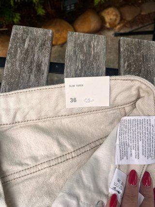 Jeans Zara crema T.36 con etiqueta