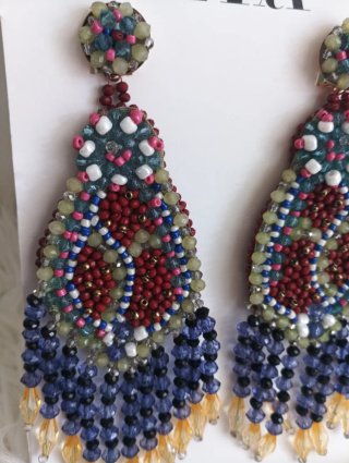 Pendientes Zara Largos Multicolor