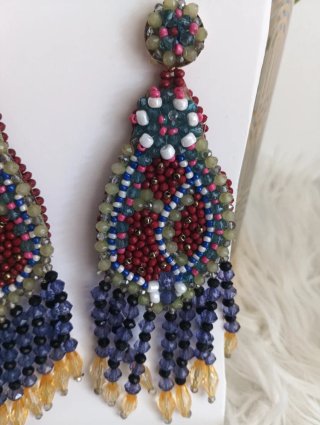Pendientes Zara Largos Multicolor