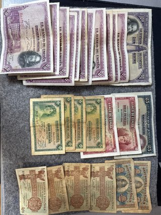 Lote 25 Billetes España Antigua Pesetas