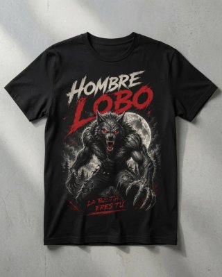 Camiseta Hombre Lobo Diseño Exclusivo