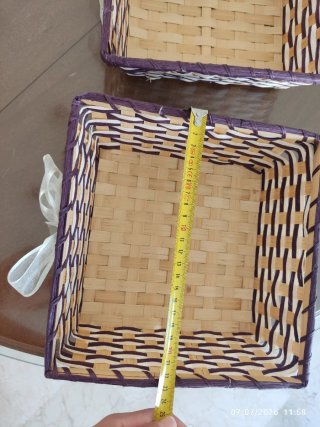 Cestas de mimbre para eventos (2 unidades)