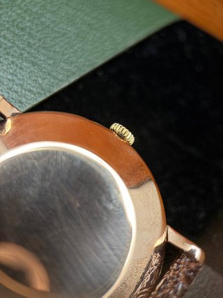 Omega Automático Bumper 1950s Oro Marrón