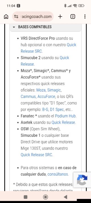 SRC Simracing thustmaster para Sparco R383 y P310
