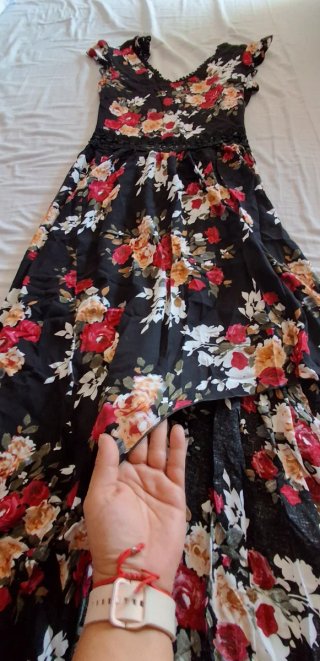 Vestido Largo Estampado Floral Talla S