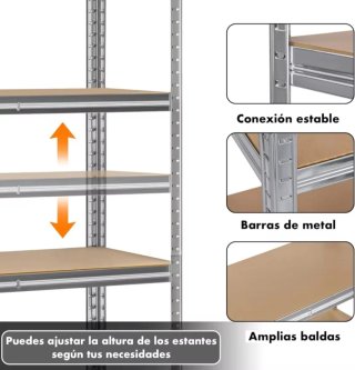 Estantería metálica de 5 baldas
