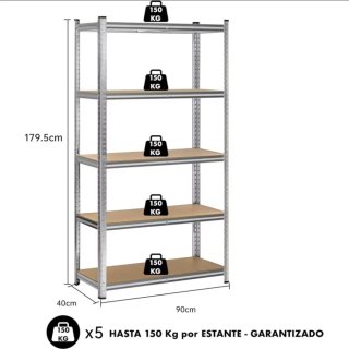 Estantería metálica de 5 baldas