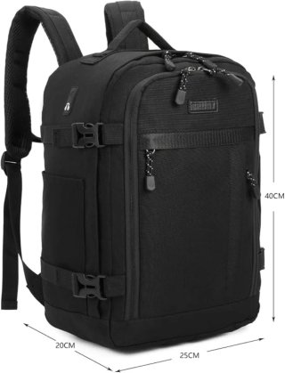 Zaino Cabina Ryanair Easyjet 40x20x25cm 20L Nero