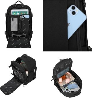 Zaino Cabina Ryanair Easyjet 40x20x25cm 20L Nero