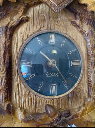 Reloj de pared Erref cabeza ciervo antiguo años 60