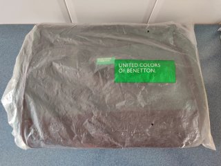 Bolso de viaje Benetton verde y marrón