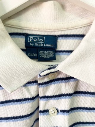 Polo Ralph Lauren de rayas blanco y azul unisex