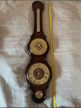 Reloj barómetro de pared antiguo años 60-70, nuevo
