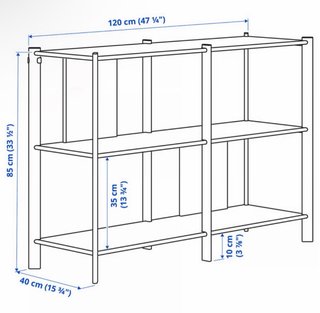 4 Estanterías Ikea Jattesta Madera Clara y Metal