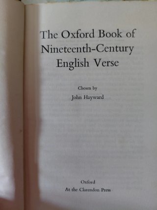 NINETEENTH  CENTURY ENGLISH VERSE