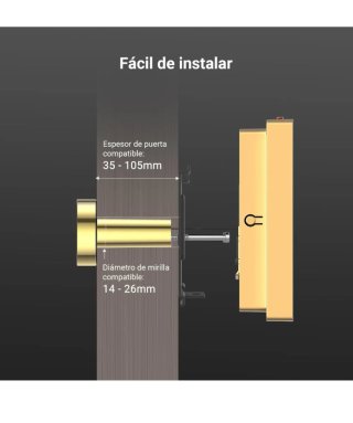 Mirilla Digital EZVIZ CP2 Dorada